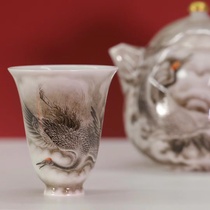 Yilin Tang pastel cloud Crane pattern smell Cup Single Cup (Hua Yixuan)