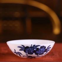 Zhichun kiln blue and white across the wall okra lying foot Cup Single Cup (Hua Yixuan)