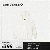 CONVERSE Converse Official loose knit with hoodie Oversize sweatshirt Female Lazy Wind 10023945