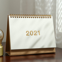 2021 unprinted desk calendar Vintage kraft paper desktop simple calendar table top decorative ornaments