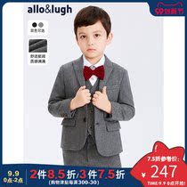 Aluhe Ruo childrens autumn suit dress three-piece suit big boy Korean piano performance flower boy tide