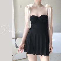 Honey dream swimsuit womens 2021 new conservative Korean ins fairy fan skirt type belly thin student girl outfit