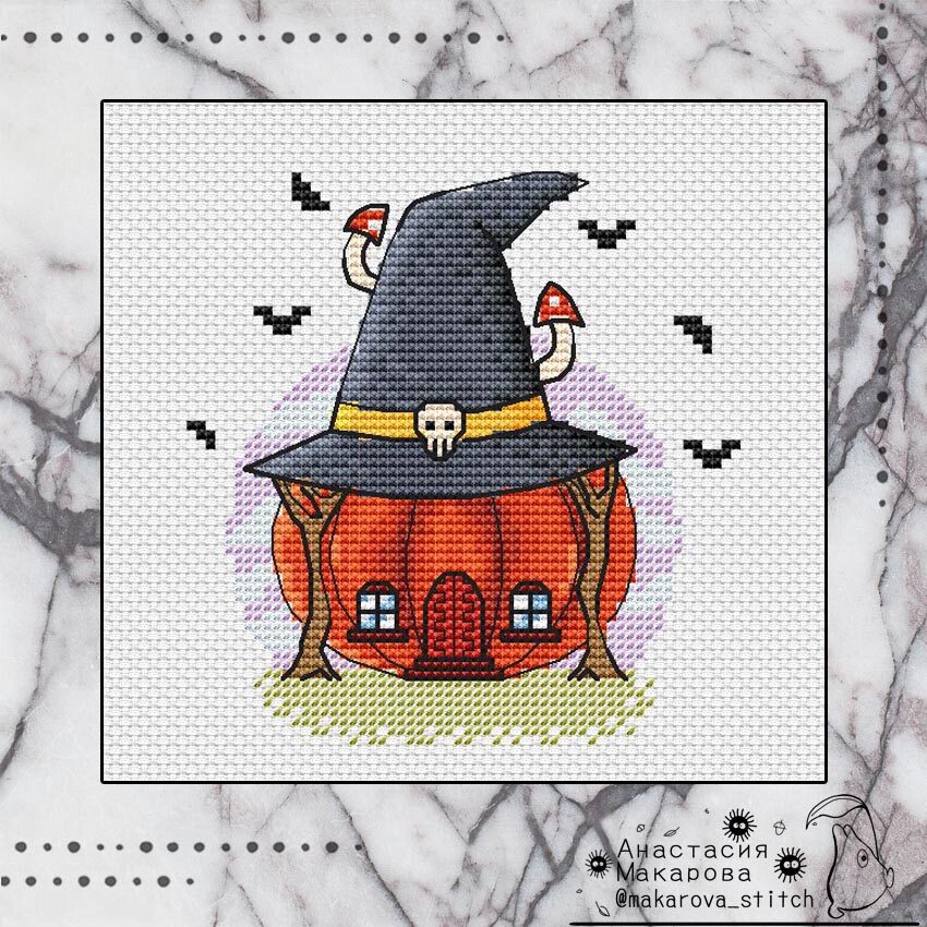 (Zhang Xiao cool) cross-stitch DMC R line from the kit plastic plate refrigerator paste pumpkin wizard hat