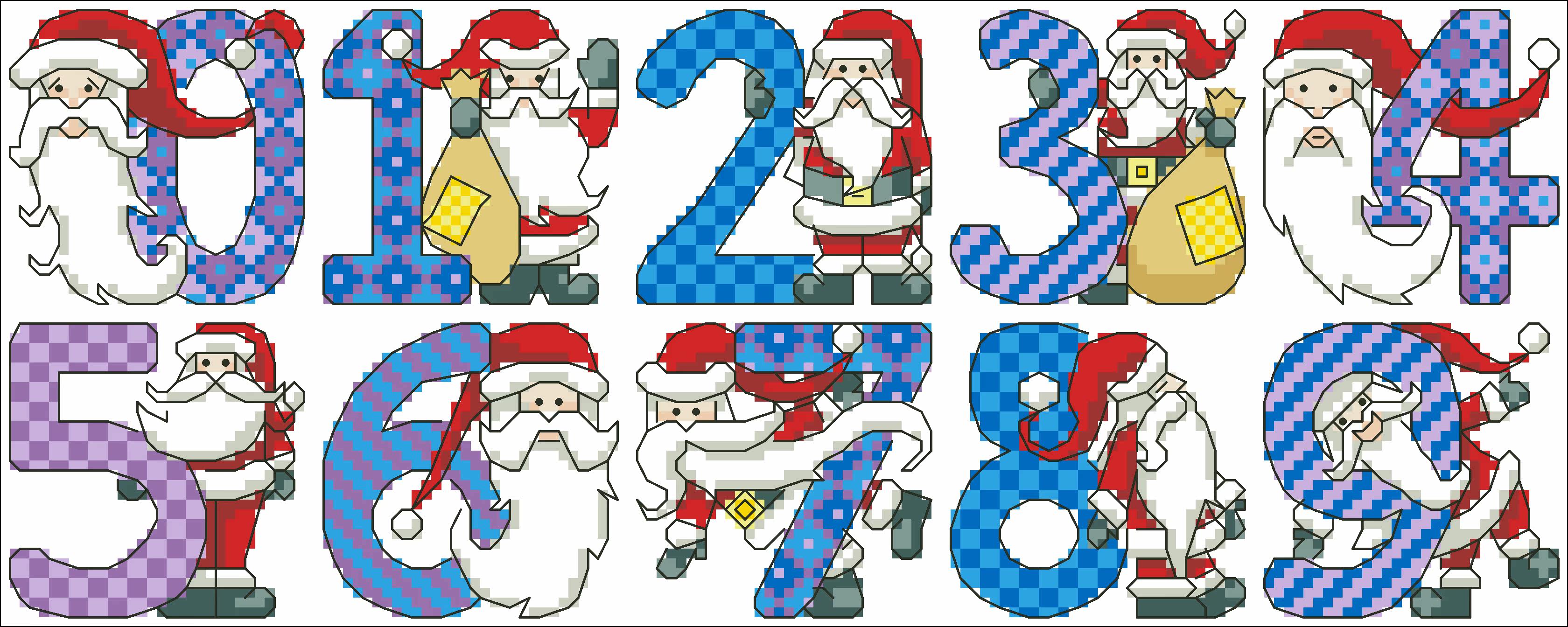 (Zhang Xiao cool) cross-stitch DMC R line from the kit plastic plate refrigerator paste Santa Claus number