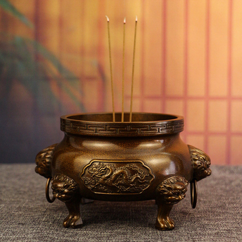 双耳 官帽 銅香炉 真鍮 三足 香道 供卓 復古 置物 工芸品 2持ち手 3脚 双耳 官帽 銅香炉 真鍮 三足 香道 供卓 復古 置物 工芸品 2持ち手 3脚