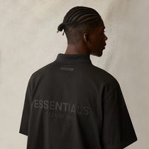 FEAR OF GOD COMPLEX LINE ESSENTIALS THREE-DIMENSIONAL LETTER POLO SHIRT LOOSE SHORT-SLEEVED T-SHIRT FOG MEN AND WOMEN