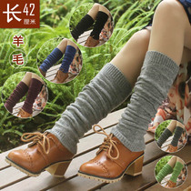 Black pile socks womens autumn and winter calf socks Korean version of tide warm wool leg suit adult foot sleeve socks sock