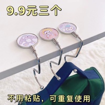Student portable school bag desktop desk hook free of stick adhesive free adhesive adhesive tape bearing 30 catty of movable hanging bag hook