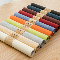 Chinese waterproof paper tea mat bamboo mat tea ceremony cloth tea cloth tablecloth table flag Zen linen cloth art paper tea mat zero match