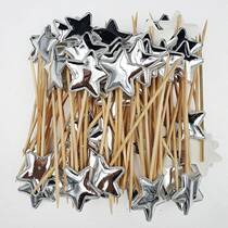 Baked cake decoration pentagram star peach love crown pu bamboo sticks birthday cake insert insert sign 100pcs