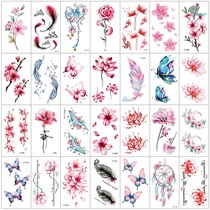 Tattoo stickers waterproof female long-lasting sexy clavicle ankle cherry blossom Bana small fresh girl tattoo stickers ins wind