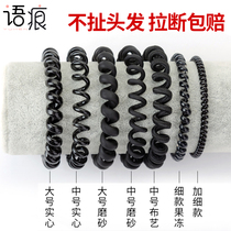 Black telephone line Hairband female matte fineness small large mini Korean Net red rubber band No Trace leather case