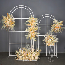 New wedding iron arch stage screen wedding decoration decoration welcome area ornaments window flower stand props