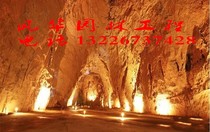 Artificial mountain cave Cave View Water Clay Plastic Trees Large Fake Mountain Fake Trees Make Door-to-door Imitation Wood Railing Flower Shelf Cool Shed