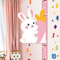Childrens volume height wall sticker 3d three-dimensional rabbit removable cartoon child baby height sticker measuring ruler home