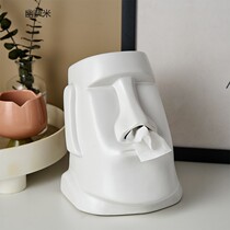 Nordic creative stone tissue box ornaments home living room table coffee table design sense drawing box bedroom decorations