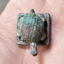 Handai Jo Jo Jo Jo Bronze Seal Turtle Print Bag Old Button Imprinted Bag Old Pulp Pure Bronze Square Printed Ancient Play Collection