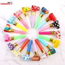 Creative childrens toys Cute blowing dragon whistle telescopic whistle blowing roll baby birthday party fun horn