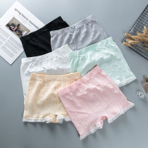 Safety Pants Anti Walking Light Women Summer Beating Underpants Wear Shorts Four-corner Pants 30% Plus Size Lace Insurance Pants Mid Waist