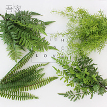  Simulation flower hand plant flower arrangement with small flowers Living room balcony decoration ornaments Plastic green plant fake flower fern grass