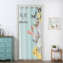  Door curtain Partition curtain Household air conditioning windproof and anti-air conditioning Winter kitchen bedroom fitting room Summer punch-free door curtain
