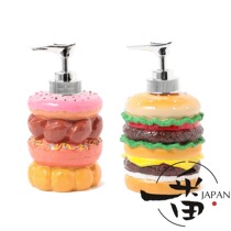 Spot BEAMS ROTARY HERO creative donut burger resin press soap dispenser hand sanitizer bottle