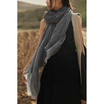Say Ya (magic) dark-grain cashew flower jacquard cashmere scarf thin soft shawl