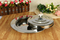  Stainless steel cake plate Communion plate Cake plate (one plate and one cover)