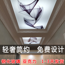 Acrylic ceiling decoration Light luxury art glass aisle light box translucent board Ceiling ceiling plexiglass lampshade