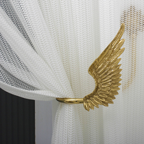 American brass angel wings curtain hook Foyer gold hook Creative light luxury vintage decorative wall hanging hook