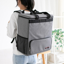 Large capacity takeaway insulation bag thick shoulder ice bag multifunctional waterproof outdoor fresh-keeping picnic backpack refrigerator
