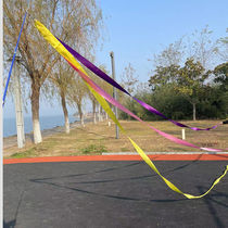 Ribbon Square Dance Fitness Middle Aged Fitness Dance Art Gymnastics Color Ribbon with coloured silk matching with coarse telescopic rod