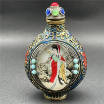 Folk specialty craft gift snuff bottle Chinese antique old-fashioned snuff bottle living room decoration ornaments