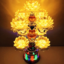 Jiyuan Buddha Lamp led colorful Lotus lamp Buddha lamp Crystal Buddha front lamp Nine-product Changming lamp Seven-product worship lamp