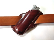 Handmade leather head layer cowhide flick knife holster sheath butterfly horizontal version multifunctional holster