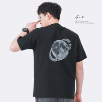 GWIT (PLANET planet) Summer new easing trend Compassionate Half Sleeve Tide pure cotton short sleeve T-shirt man