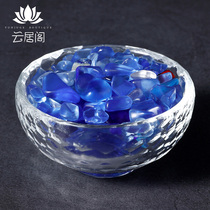 Seven treasures blue crystals for Buddha natural gems Buddha pagoda for Manza blue crystal collection 50g