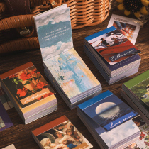 Ins style literary collage material sticker hand account retro romantic flowers warm sky diy decorative stickers creative