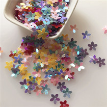Hand sewn with holes sequins 5 petals flower clothing accessories skewered wedding dress costume decoration materials