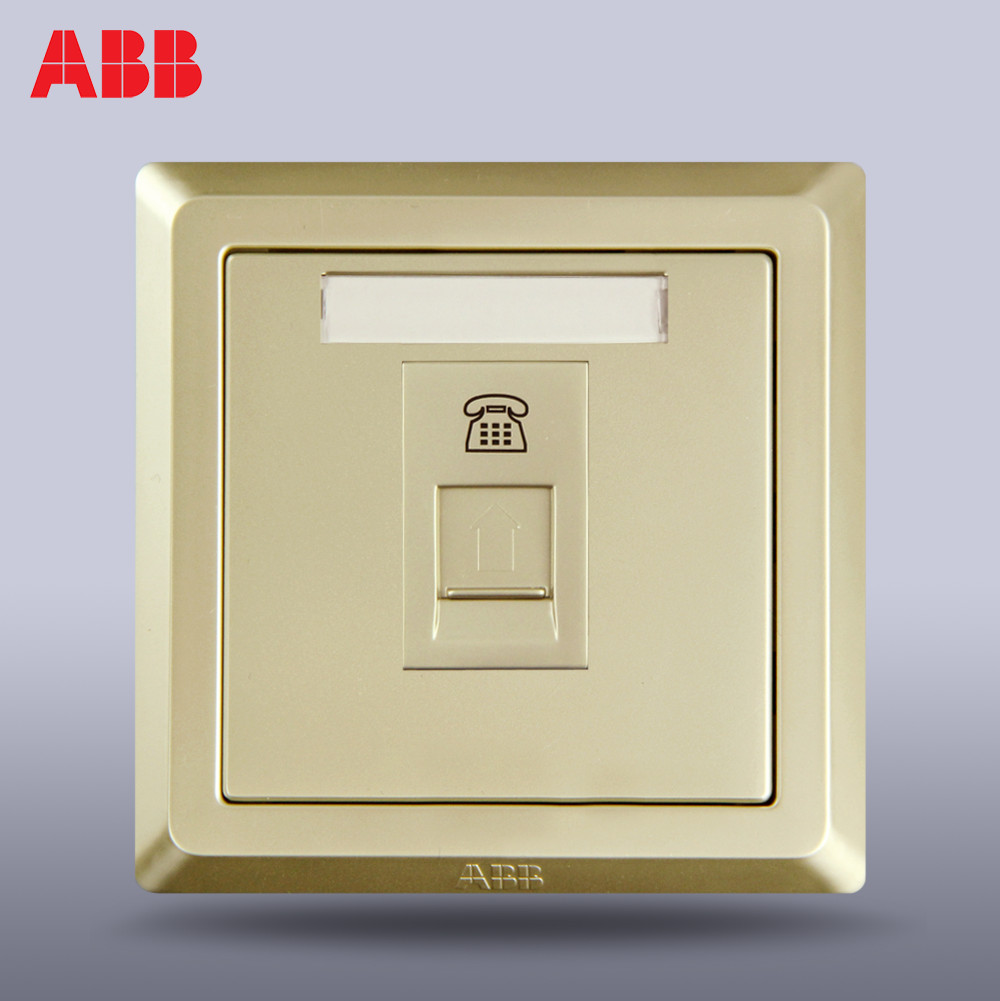 ABB switch socket panel ABB Deyi pearl golden one-bit Single-phone socket AE321-PG