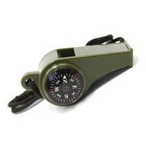 Outdoor multifunctional life-saving whistle three-in-one survival whistle camping finger North needle thermometer high frequency referee whistle