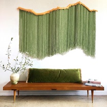 Hand-woven pastoral village curtain partition curtain curtain soft lodging homestay decoration tapestry wall decoration