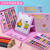 208 pieces of children's painting set gift box painting tools student watercolor brush brush art school supplies birthday