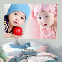 Baby portrait poster stickers Baby picture wall stickers Wedding room bedside decoration paintings Cute and beautiful dragon and phoenix doll paintings