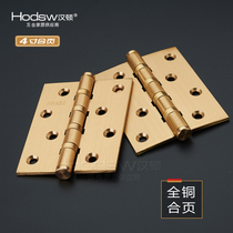Hamilton all copper gold bearing black door hinge silent hinge 4 inch 5 inch boutique copper wooden door hinge 1 piece