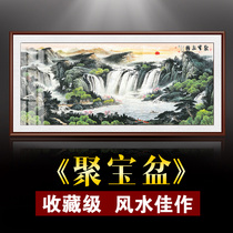 Living room sofa background wall hanging painting cornucopia landscape painting Hongyun head back mountain mural painting office decoration wall painting