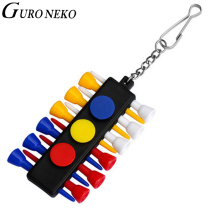 New golf nail seat with 12 rubber nail tee seat hanging golf accessories