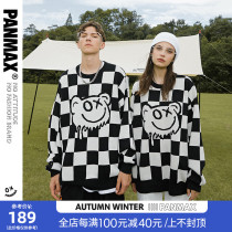 PANMAX Bear Couple Sweater Chess Loose Top 2021 New Autumn American Plus Size Sweater Men