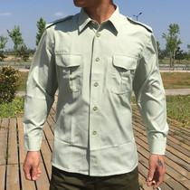 Brand New Old 99 long sleeve shirt light army green middle-aged shirt outdoor military training uniform pinstripe military fan uniform