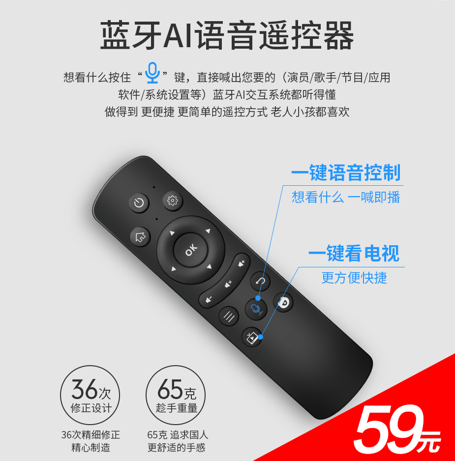 360 Angle Control of Speech Bluetooth 2.4 G Remote Controller for Schenck Wireless WiFi Network Set Top Box